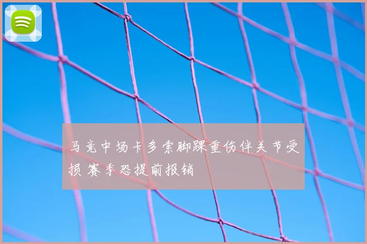 马竞中场卡多索脚踝重伤伴关节受损 赛季恐提前报销